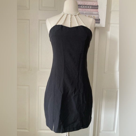 Han Meng Ji❤️ beautiful dress with pearl straps size M - Picture 1 of 6